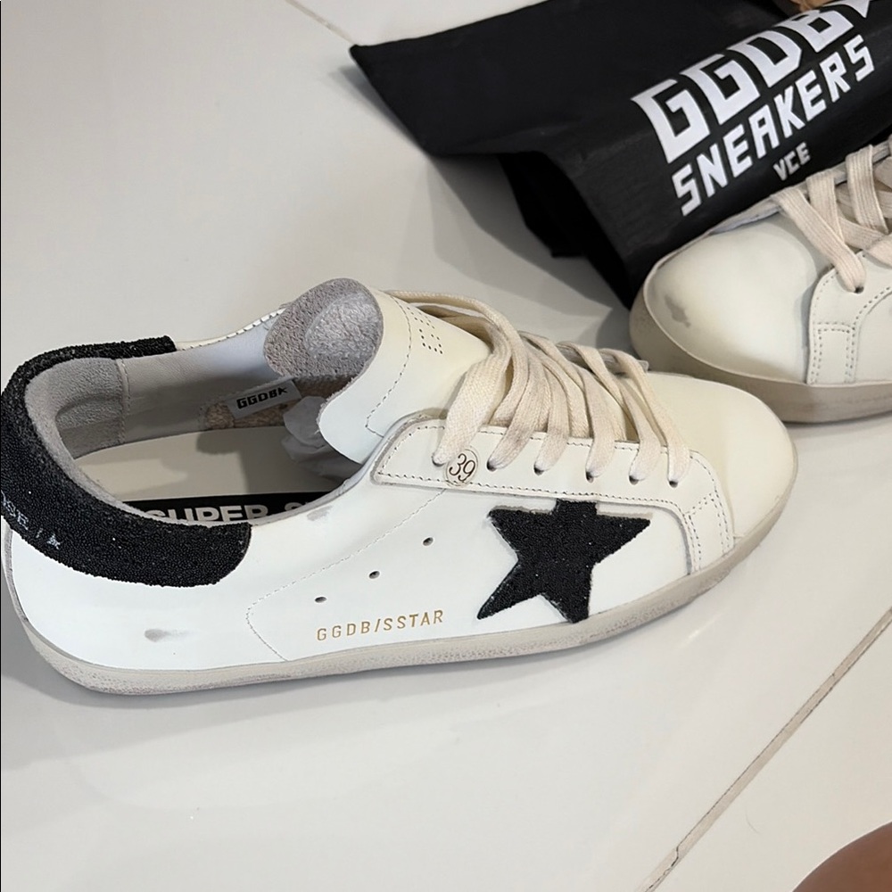 Golden Goose White Ice Silver Leather Super-Star Sneakers - Picture 3 of 6